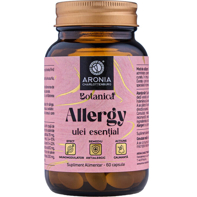 Ulei Esențial Allergy — capsule cu 6 uleiuri esențiale care diminuează simptomele alergiilor și susțin respirația ușoară | Botanica