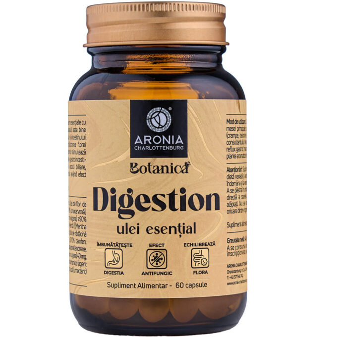 Ulei Esențial Digestion — capsule cu 6 uleiuri esențiale care susțin digestia, flora intestinală și confortul după masă | Botanica