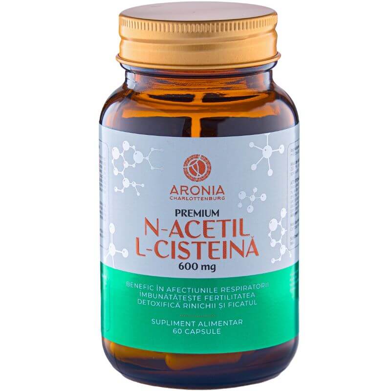 Premium N-Acetil L-Cisteină (NAC) la 600 mg — 60 capsule cu un aminoacid esențial pentru plămâni, ficat, creier și fertilitate