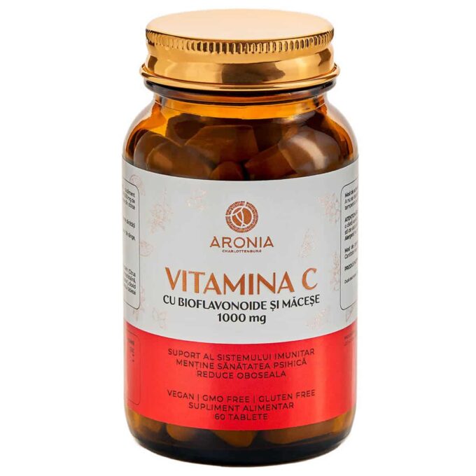 Vitamina C 1000 mg cu Bioflavonoide și Măceșe – 60 tablete