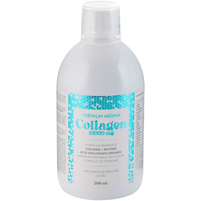 Premium Aronia Colagen 10.000 mg - formulă avansată pentru piele, păr și unghii sănătoase & frumoase