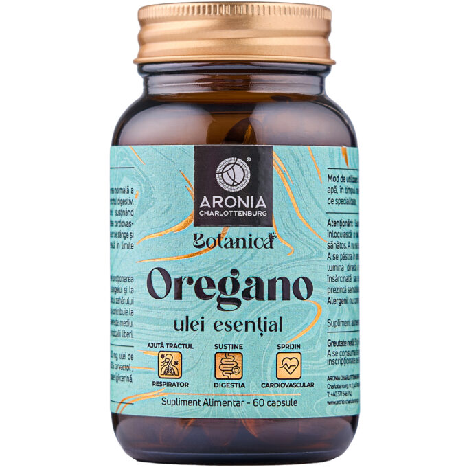 Ulei Esențial de Oregano sălbatic— 60 de capsule cu beneficii pentru tractul respirator, digestie și sistemul cardiovascular | Botanica