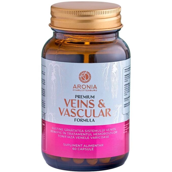 Premium Veins & Vascular Formula: 60 de capsule cu beneficii împotriva varicelor, hemoroizilor și problemelor vasculare