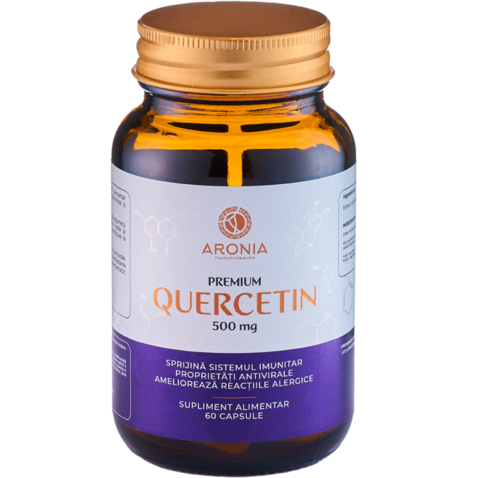 Premium Quercetin 500 mg — 60 capsule cu proprietăți antioxidante, antiinflamatorii, antivirale și antihistaminice