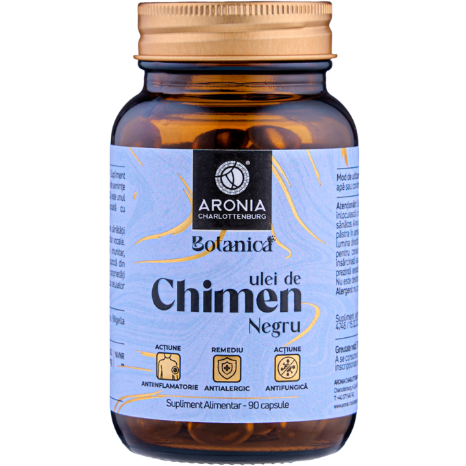Ulei de Chimen Negru (Negrilica) Premium Vegan — 90 capsule, cu proprietăți antioxidante, antiinflamatoare și antimicrobiene