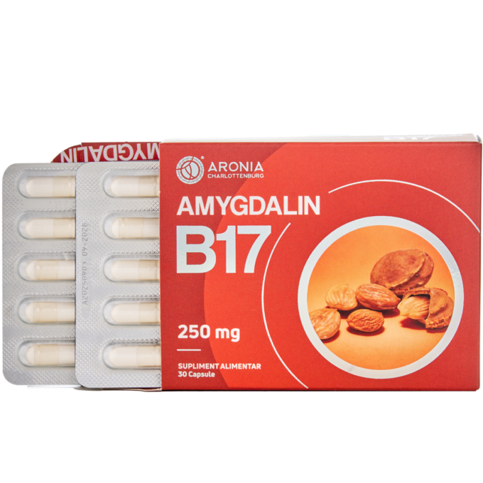 Acasa 1 Amygdalin (B17) la 250 mg — 30 capsule pentru echilibrul organismului, imunitate și protecție antioxidantă