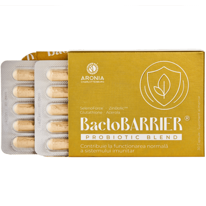 Acasa 10 BactoBARRIER® — formulă premium pentru imunitate, echilibru digestiv și protecție celulară, cu probiotice, prebiotice, plante și nutrienți patentați