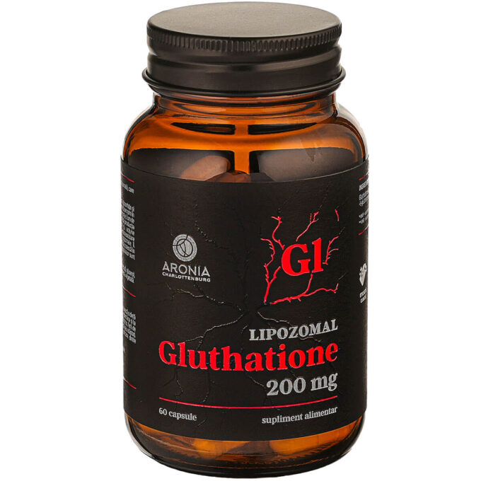 Glutathione Lipozomal la 200mg — 60 capsule cu un antioxidant puternic, care protejează ficatul, celulele și sistemul imunitar