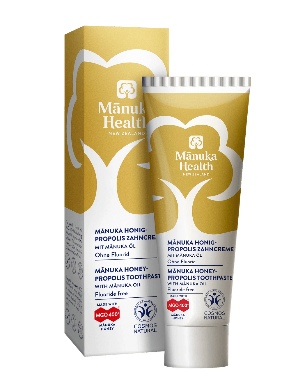 Pasta de dinti fara fluor, cu miere de Manuka MGO 400+, Propolis, ulei de Manuka (75ml) - pentru copii si adulti 2 Pasta de dinti fara fluor, cu miere de Manuka MGO 400+, Propolis, ulei de Manuka (75ml) - pentru copii si adulti - imagine 2
