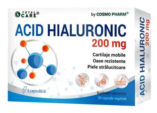 Acid Hialuronic, sustine sanatatea articulatiilor, 200mg - 30cps - COSMO PHARM