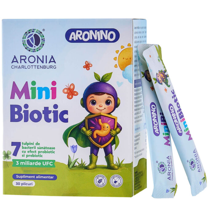 Aronino Mini Biotic — 7 probiotice care sprijină digestia, imunitatea și energia copiilor