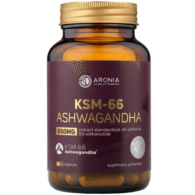 Acasa 15 Ashwagandha KSM-66® la 850 mg — 60 capsule cu extract patentat din Ashwagandha, pentru gestionarea stresului, calm și somn odihnitor