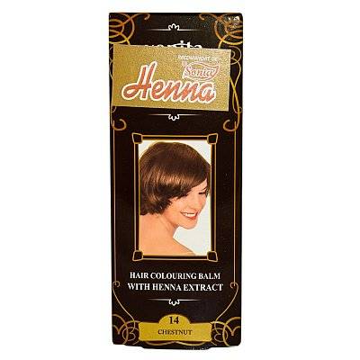 Balsam colorant pentru par nr. 14, nuanta castaniu, 75g - Henna Sonia