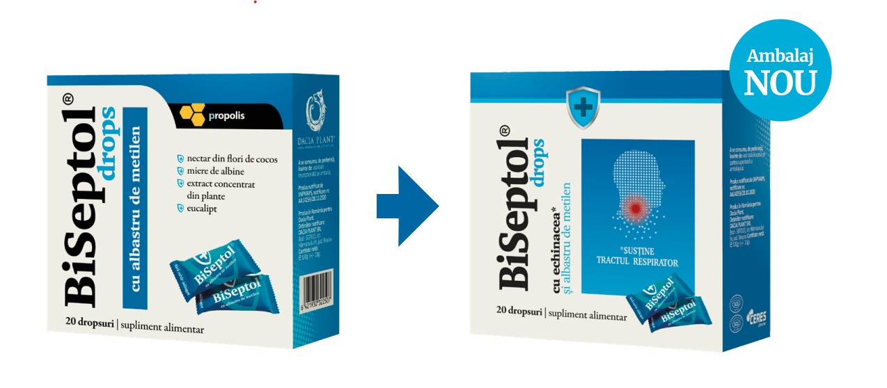Biseptol Drops, 100 Grame, 20 Dropsuri - DACIA PLANT