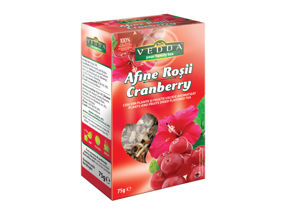 Ceai de Afine Rosii 75g, Vedda