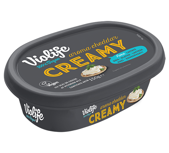 Crema tartinabila de branza Cheddar vegana, 150 g, Violife
