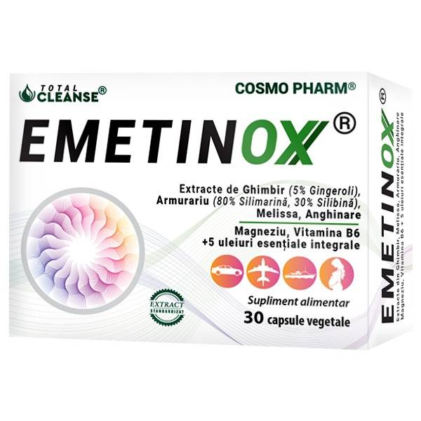 EMETINOX - greata, varsaturi, rau de miscare - 30 capsule, Cosmo Pharm
