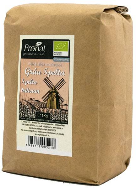 Faina alba de grau spelta (spelta triticum), eco-bio, 1kg - Pronat
