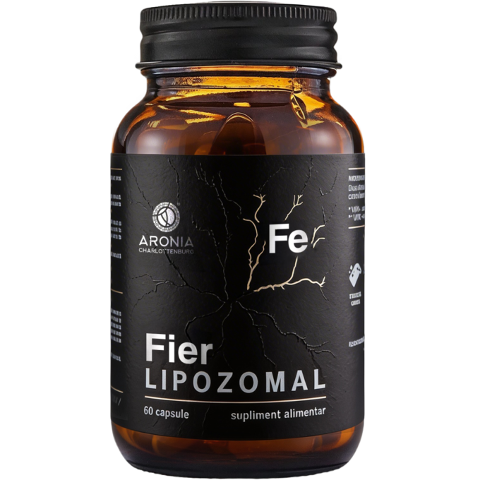 Fier Lipozomal la 25mg — 60 capsule cu capacitate de absorbție de peste 99% în organism