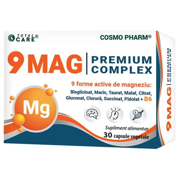 Magneziu 9 MAG Premium Complex - 9 forme de Magneziu, 30 capsule, Cosmo Pharm