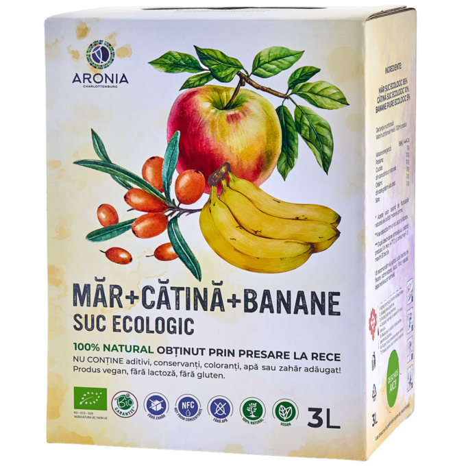 Suc de Măr, Cătină și Banane 3L ECO (RO-ECO-029)