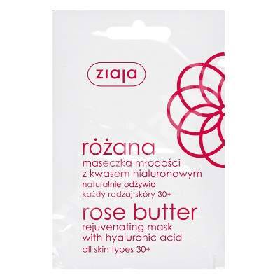 Masca reintinerire cu acid hialuronic 30+, Rose Butter, 7ml, - Ziaja