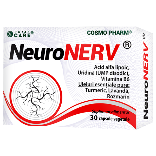 NEURONERV – suport sistem nervos periferic cu Uridina & Acid Alfa-Lipoic, 30 capsule, Cosmo Pharm