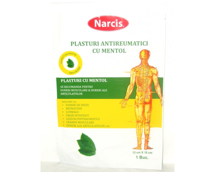 Plasture antireumatic cu mentol 12 x 18cm - Vision Trading