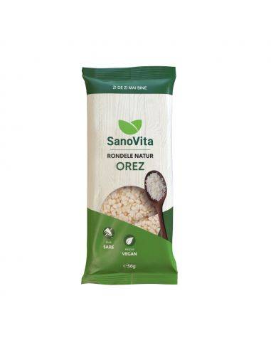 Rondele din orez expandat, 56g - Sanovita