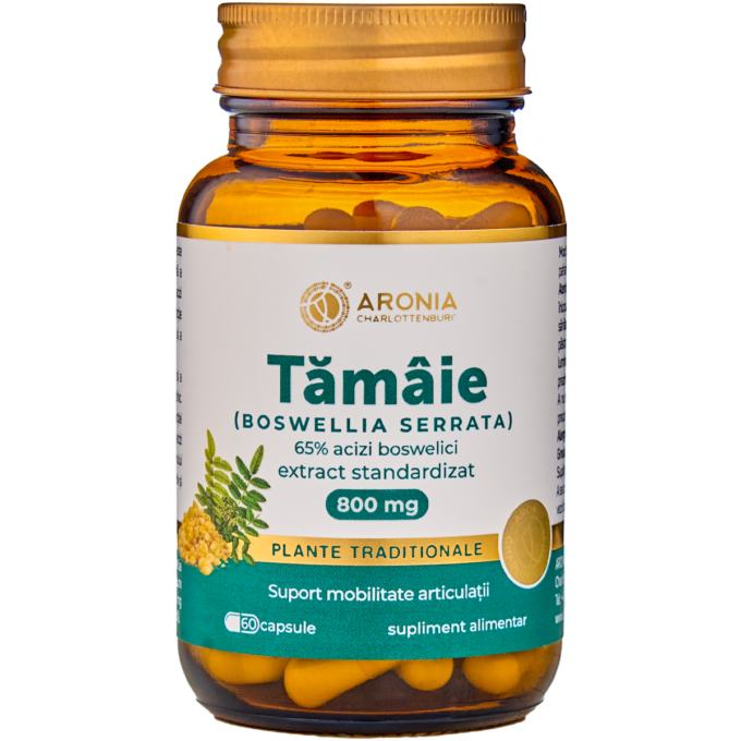 Acasa 20 Tămâie 800 mg — 60 capsule cu extract concentrat din rășină de Tămâie pentru susținerea articulațiilor, digestiei, pielii și respirației | Plante Tradiționale