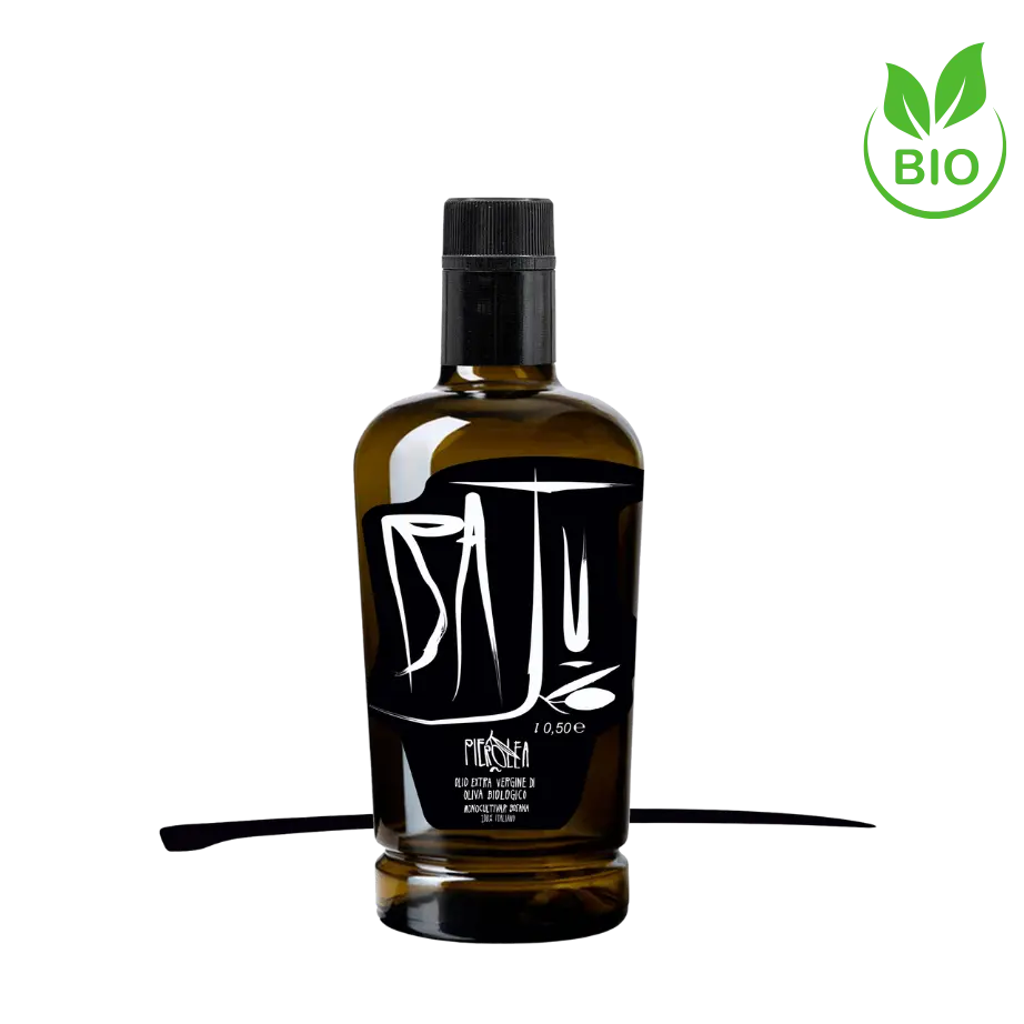 Ulei de masline italian presat la rece, premium, din Sardinia „BAJU” - eco-bio - 500ml - Pier.Olea