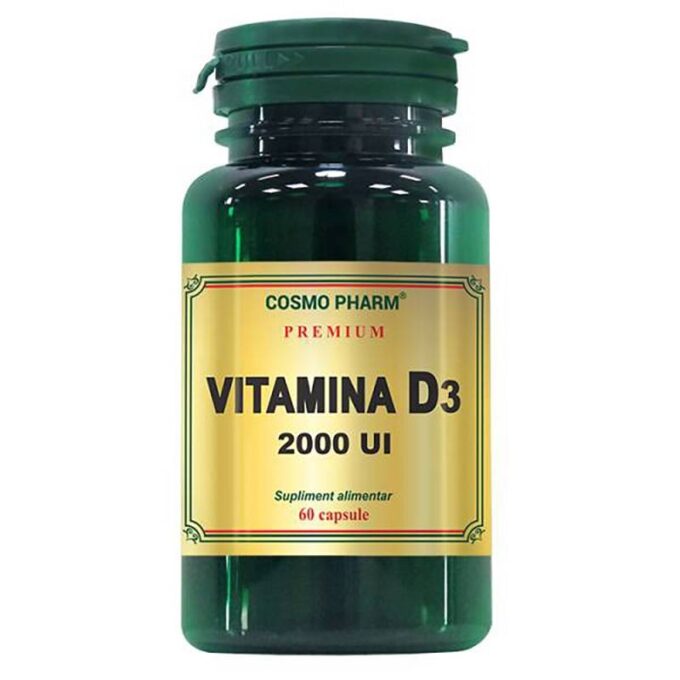 Vitamina D3, 2000 UI, 60 capsule - Cosmo Pharm