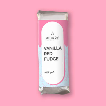 Baton raw vegan vanilla red fudge 50g