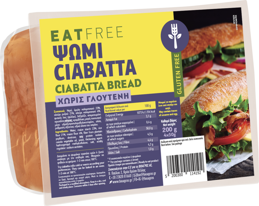 Ciabata fara gluten 4x50g
