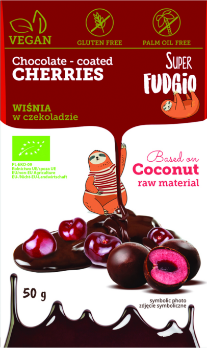Cirese in ciocolata vegana, fara gluten, 50g ECO