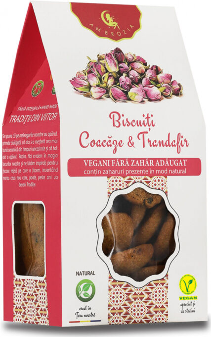 Biscuiti Vegani Coacaze  Trandafir 150g