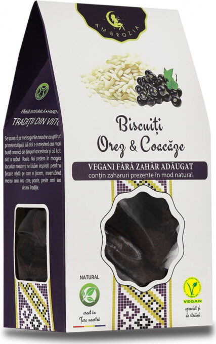 Biscuiti vegani Orez  Coacaze - fara zahar adaugat - 150g