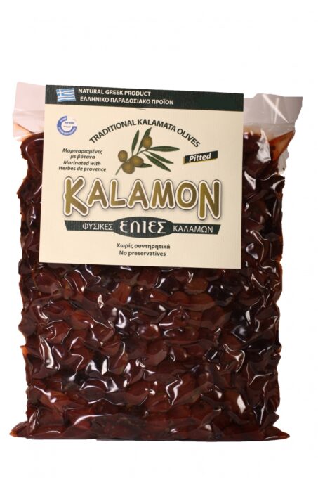 Masline kalamata fara samburi cu ierburi de provence 400g 1 Masline kalamata fara samburi cu ierburi de provence 400g