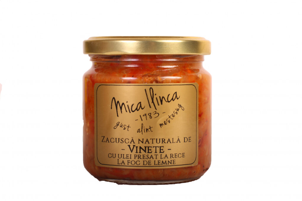 Zacusca naturala de vinete - fara adaos de zahar- 200g