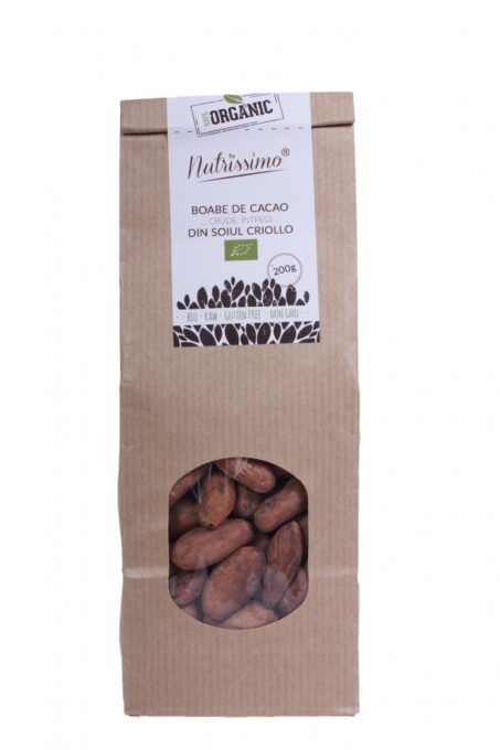 Cacao boabe crude Criollo ECO 200 g