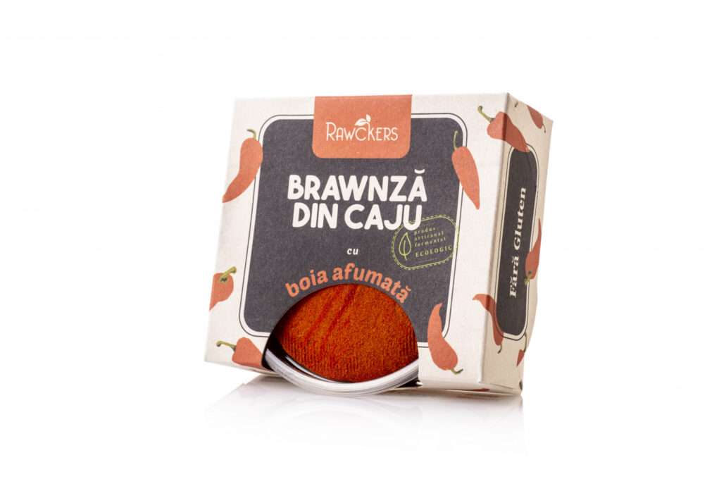 Branza de caju ECO maturata cu boia afumata 150g