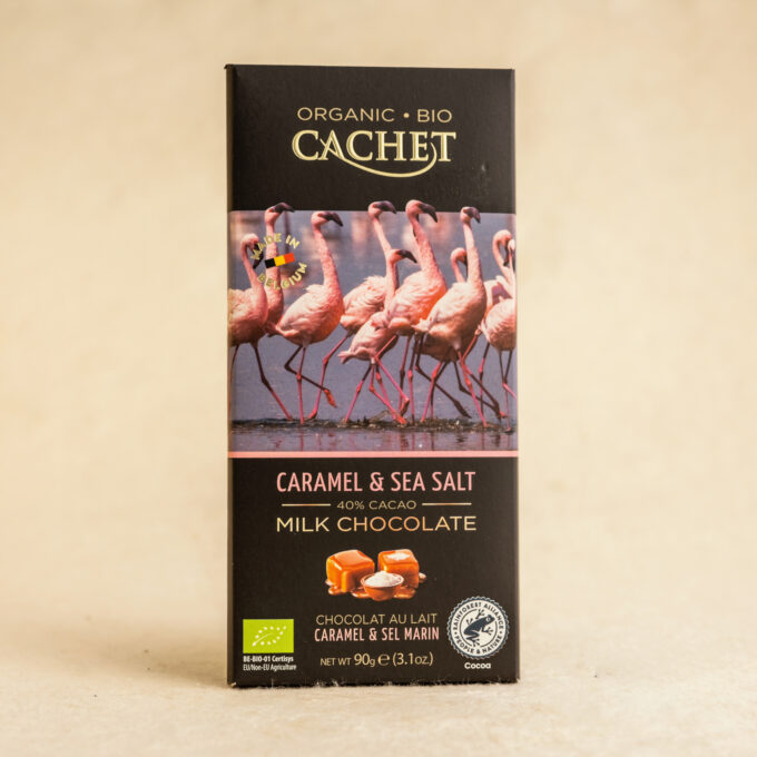 Cachet ciocolata caramel si sare 40% 90g ECO