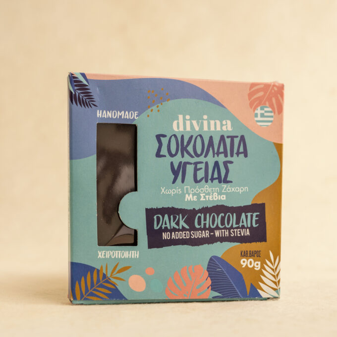Ciocolata neagra fara zahar 90g ECO