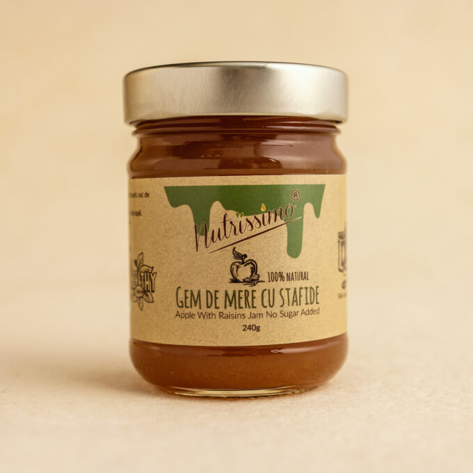 Gem de mere cu stafide fara zahar 240g