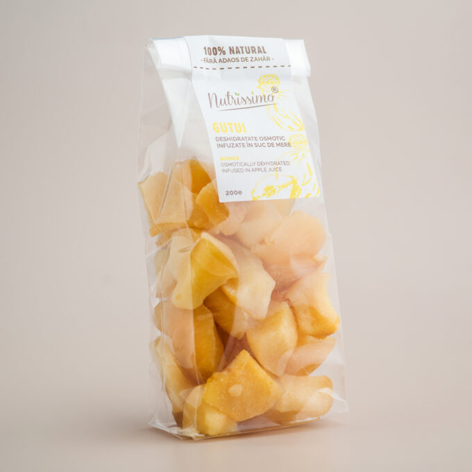 Gutui deshidratate osmotic infuzate in suc de mere - 200g