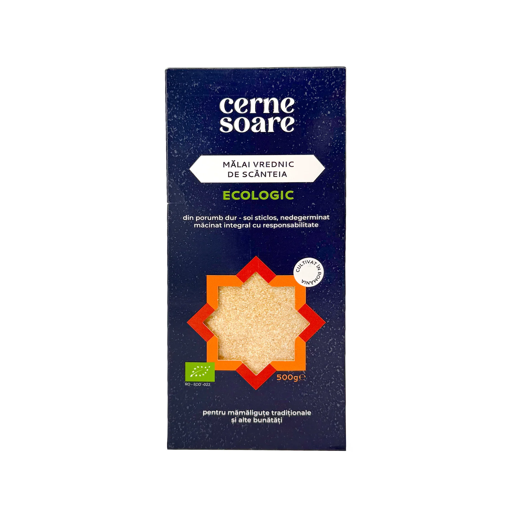 Malai ECOLOGIC din porumb sticlos, Cerne Soare, 500g