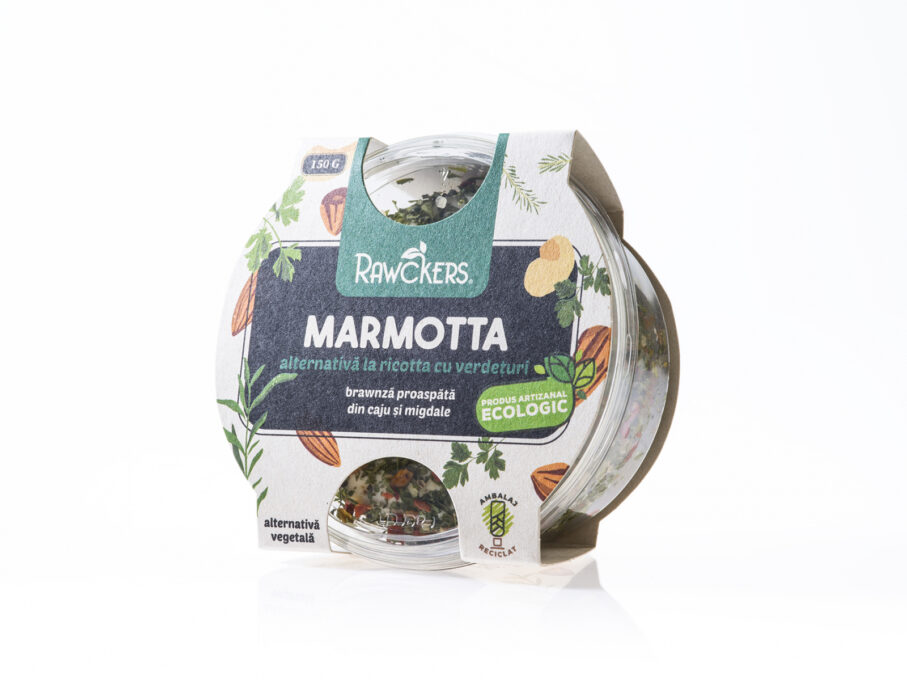 Ricotta Marmotta - brawnza de caju si migdale cu verdeturi ECO proaspata 150g