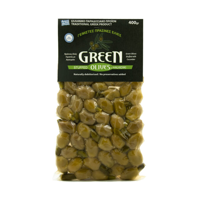 Masline verzi cornichon - 400g 1 Masline verzi cornichon - 400g