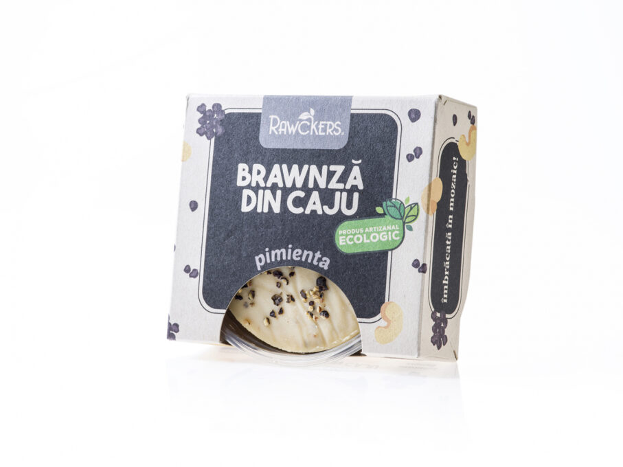 Branza de caju ECO maturata, cu piper - Pimienta 150g - Rawckers