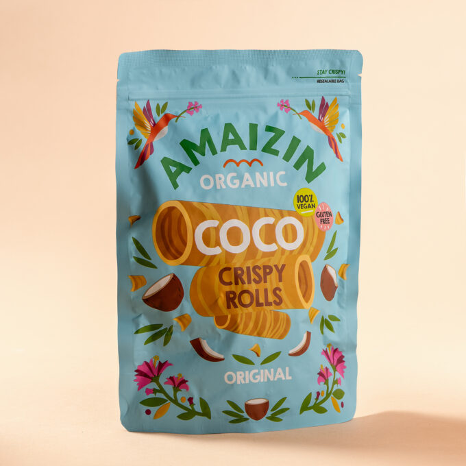 Rulouri crocante din cocos, 140g ECO